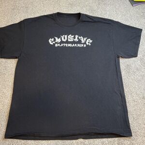 Elusive Skateboarding Shirt Mens Extra‎ Large Black Graphic Skull Tee Streetwear